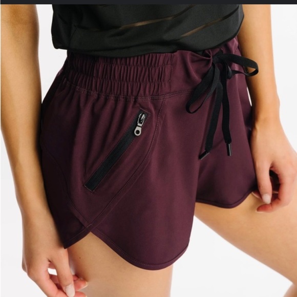 Zyia Plum Fierce Zipper Pocket active Shorts size XL zipped pockets - Picture 2 of 8